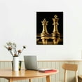 thumbnail image 3 of Wall Art Black and Gold Canvas Wall Decor Paintings for Living Room Office Pictures Prints Poster Artworks Framed Ready to Hang, 3 of 5