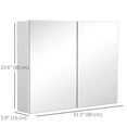 thumbnail image 3 of HOMCOM Armoire à Pharmacie Murale avec Miroir Tablette Réglable 2 Portes, 3 of 10