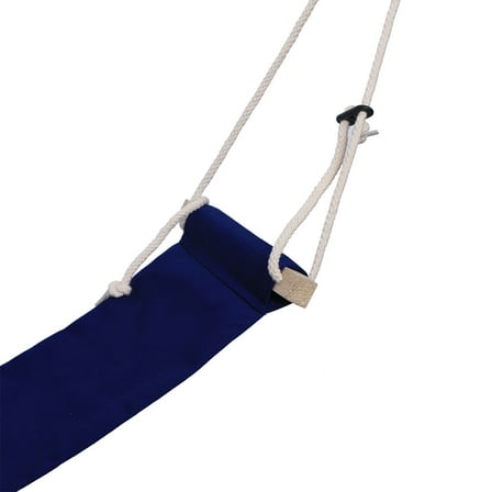 MLINS Adjustable Office Footrest Simple Under the Desk Foot Hammock with Umbrella Holder (Dark Blue)