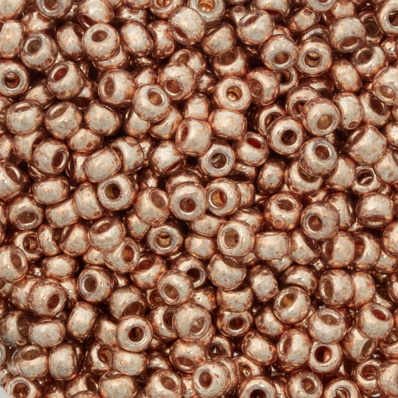 Miyuki Round Seed Beads, 11/0 Size, 8.5 Gram Tube, 4204, Galvanized Champagne
