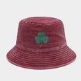 thumbnail image 2 of MEICHEN St. Patrick's Day Bucket Hat for Women and Men Fashion Shamrock Embroidered Cotton Fishing Cap Unisex Sun Hats, 2 of 5