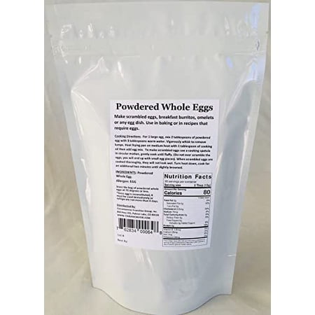 1 POUND (16 OZ) Whole Powdered Eggs, WHY PAY MORE? Freshest eggs! Made in the USA, 35 Large Eggs, 1 INGREDIENT - EGGS! FARM FRESH, NON GMO, ALL NATURAL, RESEALABLE POUCH.