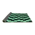 thumbnail image 2 of Ahgly Company Indoor Square Abstract Turquoise Blue Modern Area Rugs, 6' Square, 2 of 4