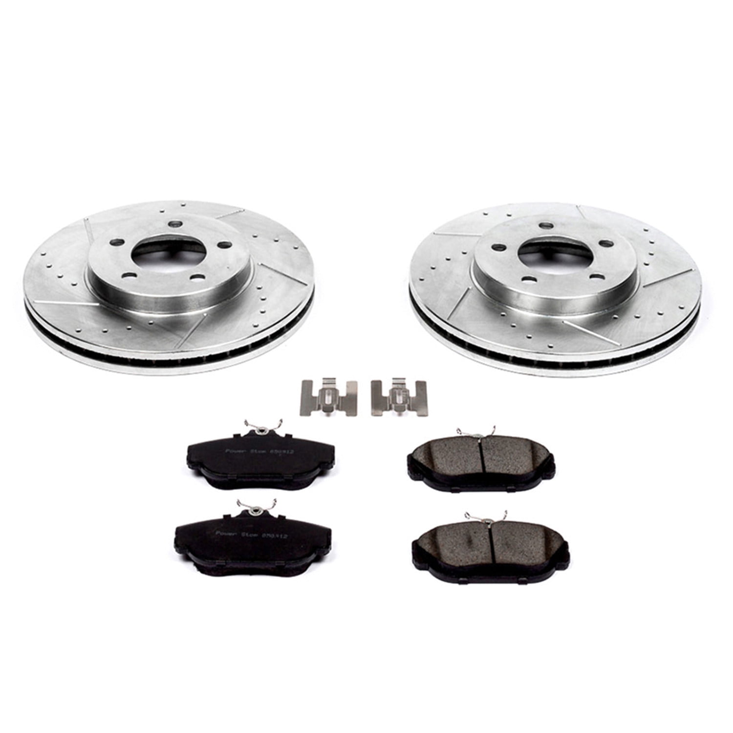 PowerStop Front Z23 Evolution Sport Carbon-Fiber Ceramic Brake Pad and Drilled & Slotted Rotor Kit Fits: FORD LINCOLN MERCURY Select Models K1327
