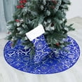 thumbnail image 1 of AMERTEER Tree Skirt Christmas Under Tree Foot Mat Snowflake Decoration Polyester Floor Gift Stocking Pad Set, 1 of 7