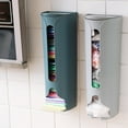 thumbnail image 3 of Kitchen Wall-Mounted Plastic Bag Storage Holder Garbage Pouch Saver Organizer Dispenser  Gray, 3 of 9