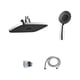 thumbnail image 2 of Accesorios de baño Juego de ducha Tira rociadora de ducha de 12 pulgadas Cabezal de ducha de mano de tres vías y 7 funciones Juego de cabezal de ducha Juego de ducha de plástico, 2 of 7