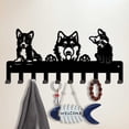 thumbnail image 3 of 1Set Dogs Key Holder Husky 10 Hooks Wall Mounted Shepherd Rack Organizer Iron Home Decor for Bag Hanging Wall Decoration, 3 of 9