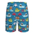 thumbnail image 6 of Kdxio Transportations With Animals Pattern Mens Casual Shorts - Drawstring Summer Beach Sports Shorts for Men, 6 of 9