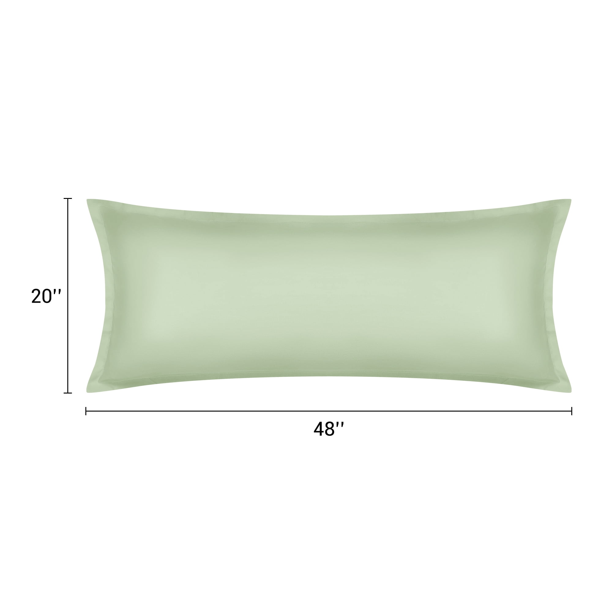 Unique Bargains 1 Pcs Pillow Cases Breathable Cooling Pillow Covers Green 20"x48"