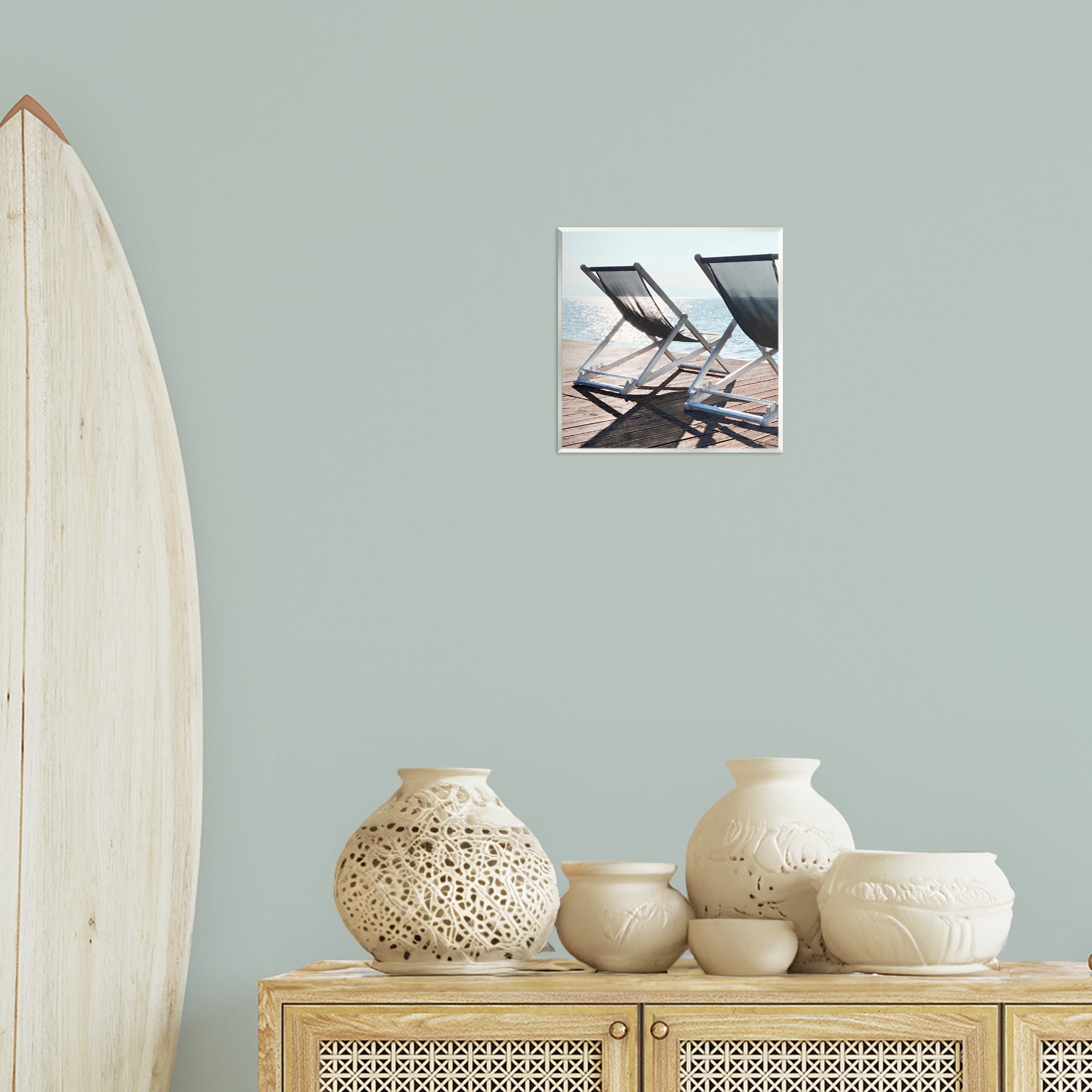 Stupell Industries Beach Shadow Reach Landscape Painting Unframed Art Print Wall Art, 12 x 12