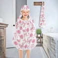 thumbnail image 5 of joogoo Butterflies Roses Bows Kids Hooded Beach Towel Baby Bath Towel 23.5"x50", 5 of 7
