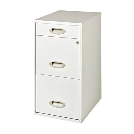 hirsh 3-drawer steel file cabinet - 14" x 18" x 27.3" - steel - 3 hirsh 3-drawer steel file cabinet - 14" x 18" x 27.3" - steel - 3