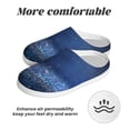 thumbnail image 6 of KLL Retro Blue Glitter Pattern Adult Unisex Cozy Slippers,Fuzzy Slip-on Slippers TPR Sole Slippers Comfort Plush Home Footwear for Indoor & Outdoor-46/47, 6 of 7