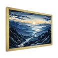 thumbnail image 2 of Designart "Whispers of Winter Blue and White Majesty II" Landscapes Framed Wall Art Decor - Country Blue Mountains Entryway Framed Wall Art Print, 2 of 6