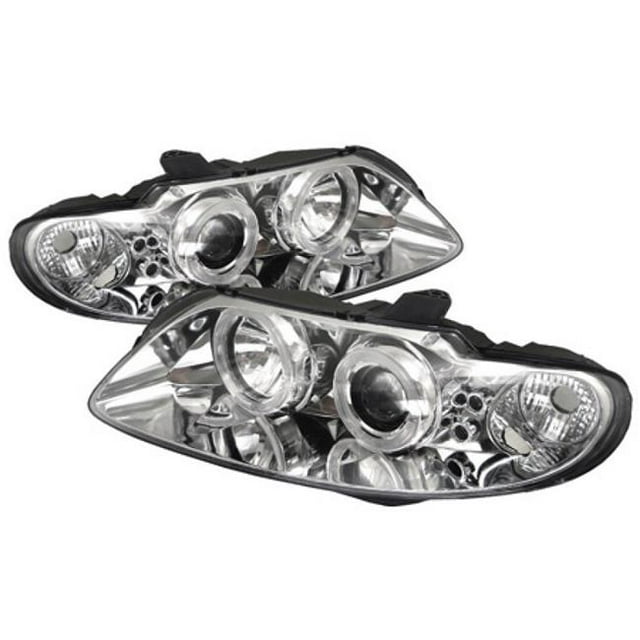 Spyder 5011756 Low & High H1 Halo LED Projector Headlights for 2004-2006 Pontiac GTO - Chrome