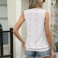 thumbnail image 6 of ABATAB Womens Cute Tank Tops Eyelet Sleeveless Crewneck Solid Loose tunic T Shirts Casual Summer Beach Vacation Flowy Shirts, 6 of 7
