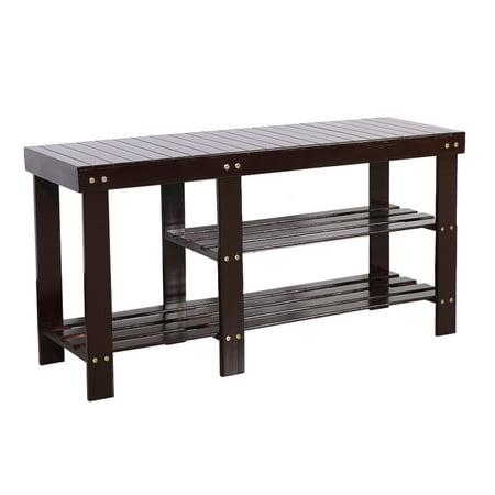3 Tier Entryway Bench Segmart Damp Proof Bamboo Shoe And Boot