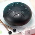thumbnail image 4 of Rain Drum for Outside,Rain Drum for Outside When it Rains,Rain Drum for Outside Garden,6 Inch 8 Notes Steel Tongue Drum Rain,Beginner Handpan Drum (Blue), 4 of 7