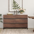 thumbnail image 6 of WAMPAT Modern Sideboard with Adjustable Shelves, 3 in 1 Storage Cabinet, Coffee Bar Cabinet for Living Room, Kitchen, Brown, 6 of 13