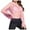 Pink, variant on Swimsuit Coverup for Women Glitter Rhinestone Fishnet Mesh Long Sleeve Crewneck Cropped Top Beach Cover Up