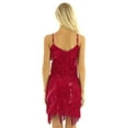 thumbnail image 2 of iiniim Women's Sequins Tassel Fringe Flapper Dance Dresses Ballroom Salsa Cha Cha Dress, 2 of 7