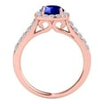 thumbnail image 3 of Aonejewelry 1.35 Carat Ttw Halo Tanzanite and Diamond Engagement Ring Crafted In 14k Solid Rose Gold, 3 of 4