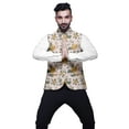 thumbnail image 2 of Atasi Artistic Printed Nehru Jacket Mens Bandhgala Ethnic Jacket Party Wear Wedding Clothing-X-Large, 2 of 6