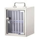 thumbnail image 4 of Organizador de almacenamiento para teléfono con asa y caja de almacenamiento de acero inoxidable con cerradura. 12 ranuras, 4 of 9