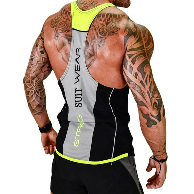 Stringer Muscle Culturisme Chemise Débardeur Noir XL Hommes