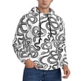 thumbnail image 2 of Naloa Hand Drawn Snake Men's Casual Hooded Collar Drawstring Hoodies Pullover Sweatshirts Casual Long Sleeve Shirts-3X-Large, 2 of 7