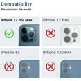 thumbnail image 2 of Camera Lens Protector for iPhone 12 Pro Max Metal Tempered Glass Camera Cover Film, Rear Lens Case Friendly for iPhone 12 Pro Max - Black, 2 of 5