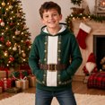 thumbnail image 2 of JAJAHO Kids Boys Christmas Hoodie 3D Printed Funny Santa Hoodie Xmas Holiday Party Tops For 1-16 Years, 2 of 5