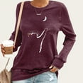 thumbnail image 2 of Camisas Para Mujer Moda Cuello Redondo Camiseta de Manga Larga Otoño Impresión Blusa Tops Sudadera Odeerbi ODB127734, 2 of 4