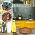 thumbnail image 4 of Rattan Furniture Round Serving Tray – Woven Wicker Basket with Handles for Parties, Coffee Table, Breakfast, Fruit & Bread Decor, 4 of 8
