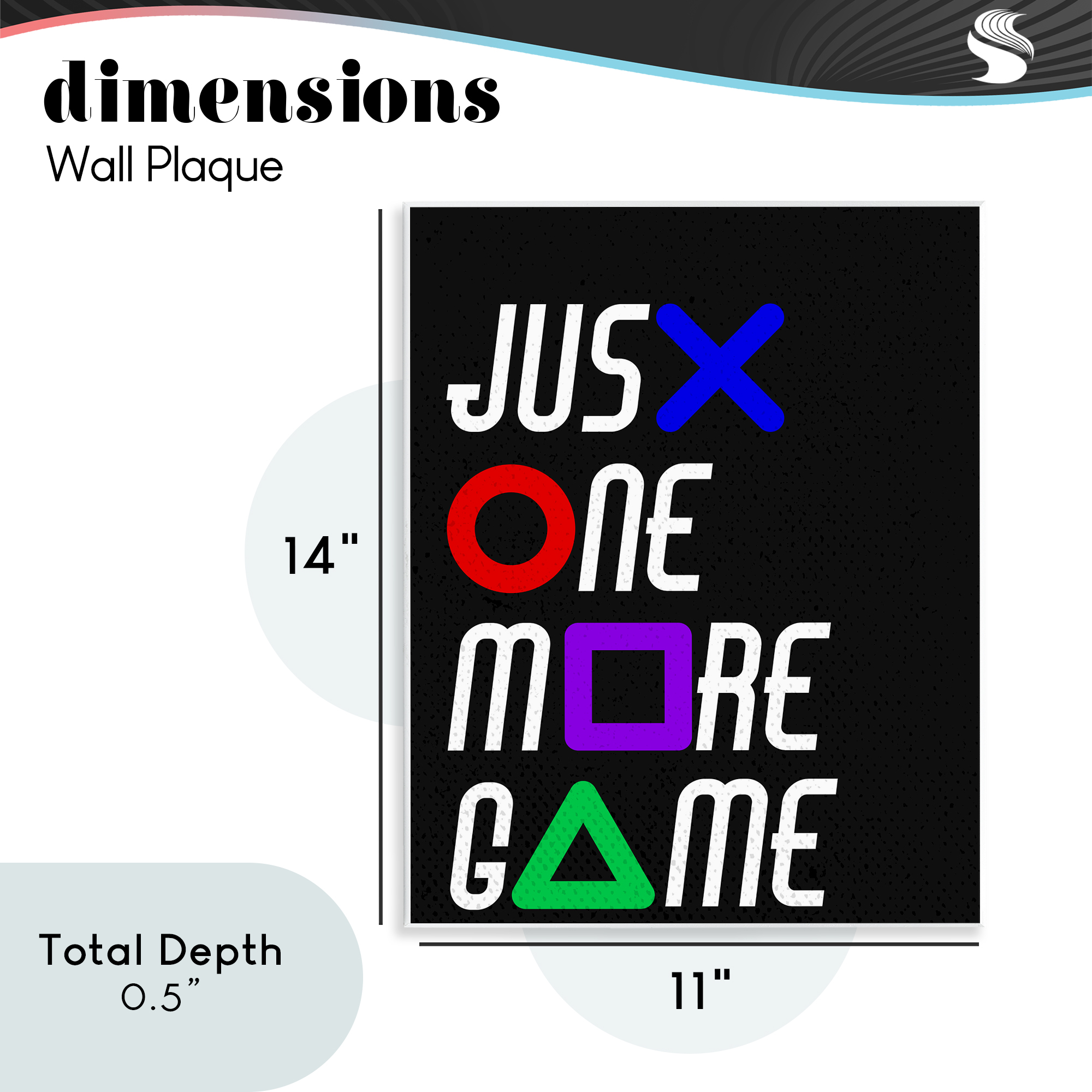 One More Game with Symbols Wall Plaque Art, design by Kim Allen