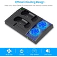 thumbnail image 2 of Soporte vertical con ventilador de refrigeración para Xbox Series S, con estación de carga doble para mandos, 2 baterías recargables de 1400 mAh y soporte para auriculares, 2 of 7