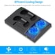 thumbnail image 2 of Soporte vertical con ventilador de refrigeración para Xbox Series S, con estación de carga doble para mandos, 2 baterías recargables de 1400 mAh y soporte para auriculares, 2 of 7