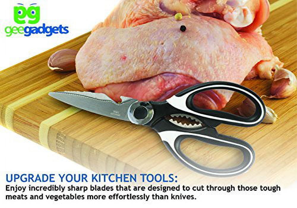 Kitchen Scissors-Heavy Duty Kitchen Shears Stainless Steel,Comes-Apart Detachable Kitchen Shears,with Magnetic Holder,for Chicken,Meat,Food,Vegetables
