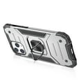 thumbnail image 5 of For iPhone 15 Robust Magnetic Kickstand Hybrid Case Cover - Silver, 5 of 9