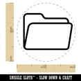 thumbnail image 2 of Open Empty Folder Icon Self-Inking Rubber Stamp Ink Stamper - Black Ink - Medium 1 Inch, 2 of 7
