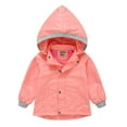 thumbnail image 2 of Odeerbi Boys Girls Winter Coat Baby Pure Color Autumn Children's Windbreaker Hat Detachable Cute Western Style, 2 of 9