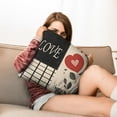 thumbnail image 7 of Valentine's Day Buffalo Grille Black and Red Heart Love Throw Pillow Covers 18 X 18 Inch, Set Of 2, Linen Study Sofa Cushion Cover Indoor Living Room Home Decor, 7 of 7