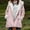 Pink, variant on Edvintorg Women Coats Winter 2025 Velvet Double Breasted Hooded Solid Color European and American Mid Length Jacket Women's Temperament Commuting Jackets