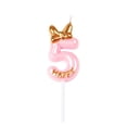 thumbnail image 1 of Diconna Numeral Birthday Candles Cake Topper with Bowknot, 1 of 9