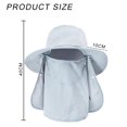 thumbnail image 2 of Sombrero de pesca,Gorra de protección solar UPF 50+ para hombre,Sombrero de pesca de ala ancha con solapa para el cuello,Sombreros de senderismo para hombres, 2 of 5