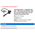 thumbnail image 2 of Turn Signal Switch - Compatible with 2001 - 2002 Chevy Silverado 1500 HD Crew Cab Pickup 4-Door 6.0L V8 Naturally Aspirated OHV GAS, 2 of 2