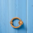 thumbnail image 4 of Minkissy Round Ring Door Knocker Zinc Alloy Coffee For Homeowners 1Pack, 4 of 6