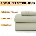 thumbnail image 6 of Lux Decor Twin Size Sheet Set, 3-Piece Plain Soft Microfiber – Deep Pocket Queen Bed Sheets, Includes 1 Fitted Sheet, 1 Flat Sheet, 1 Pillowcase, Taupe, 6 of 10