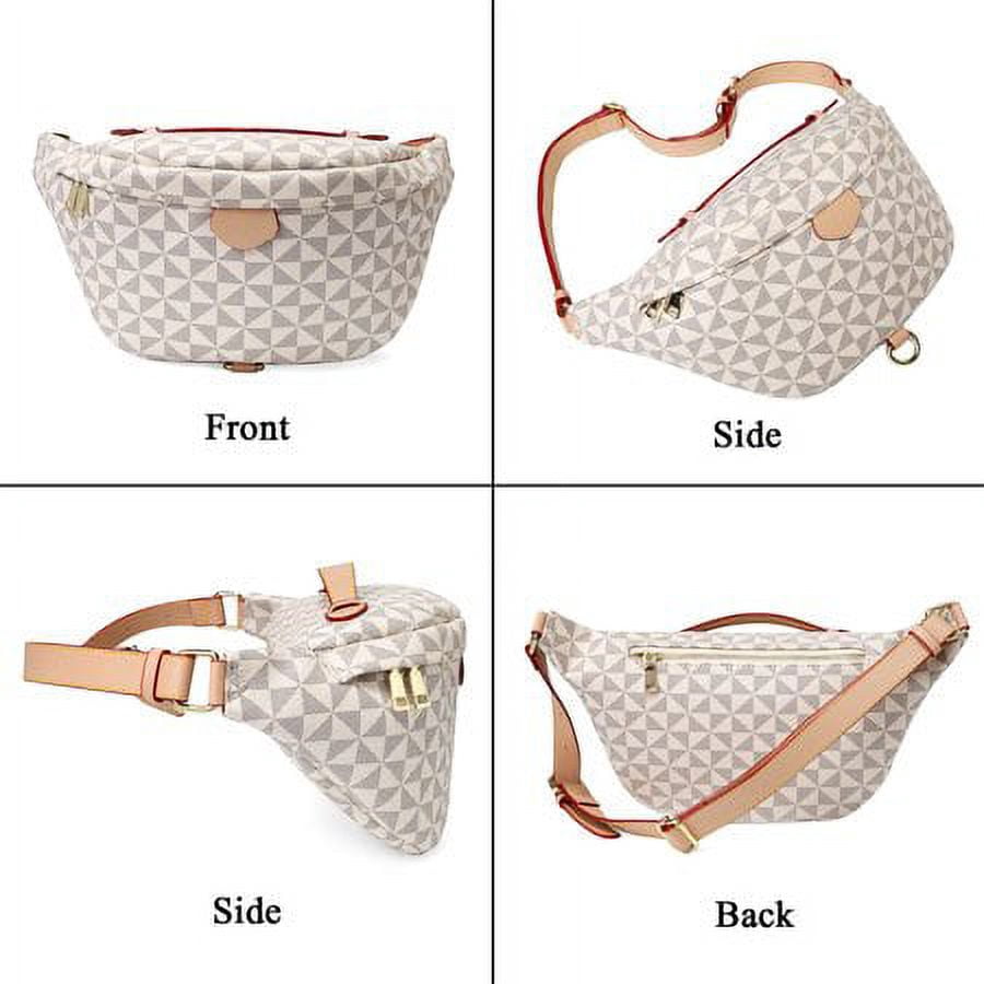 Merkaren Women Waterproof Shoulder Satchel Ladies PU Leather Bum Handbag Fashion Daily Sports Crossbody Fanny Pack